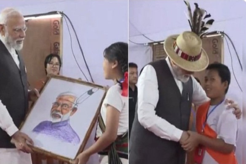 PM Modi met the victims of Manipur violence