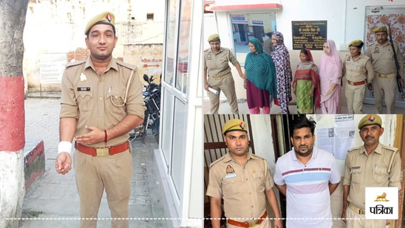 moradabad police attack firing cow slaughter accused