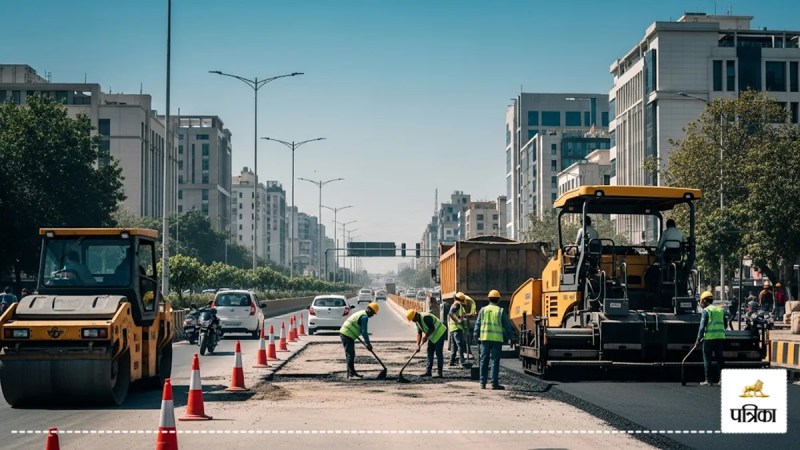 noida road renovation before diwali potholes filling maintenance