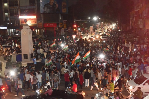 एशिया कप में भारत की पाकिस्तान पर जीत, रायपुर में जश्न का माहौल, देखें Photo 
