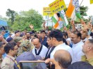 मुख्यमंत्री के आगमन का कांग्रेसियों ने किया विरोध, लगाए नारे