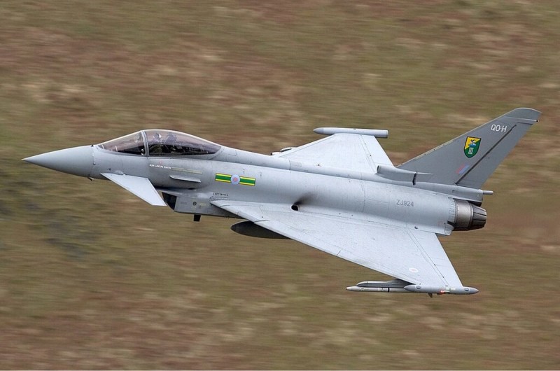 British RAF Typhoon fighter jet