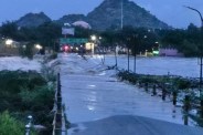 strong flow in Jawai River