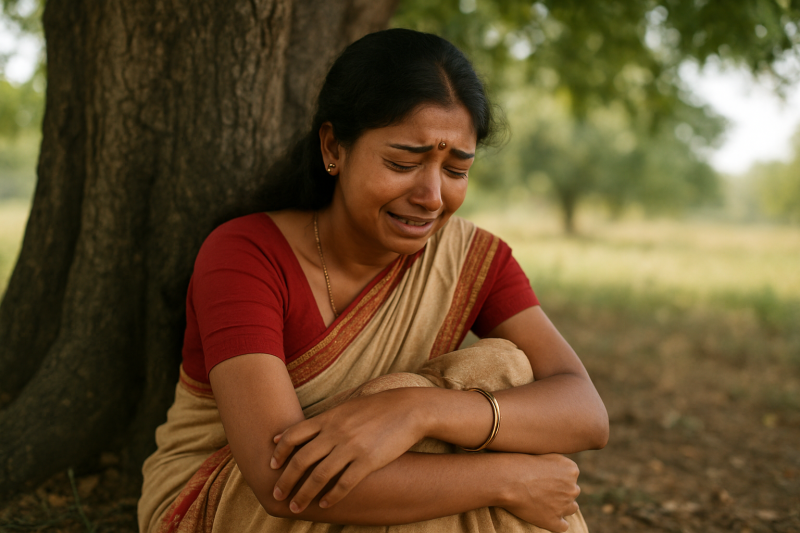 women tied to a tree and stripped naked