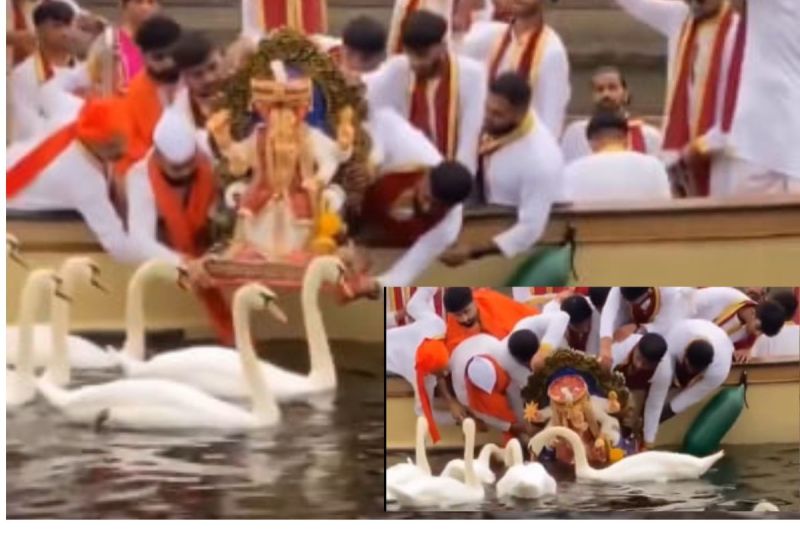 indians perform Ganesh visarjan in Britain