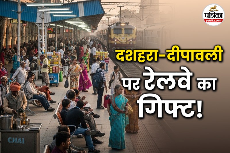 दुर्गापूजा, दीपावली एवं छठ के लिए पूजा स्पेशल ट्रेन शुरू, यात्रियों को धक्का-मुक्की से मिलेगी राहत...(photo-patrika)