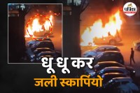 धू धू कर जली स्कार्पियो।