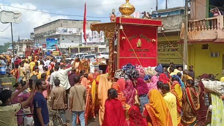 वर्ष 1987 से शुरू हुई मां शारदा पद रथ यात्रा आस्था व भाईचारे का बनी प्रतीककोतमा से शुरू हुई पद यात्रा के पाली पहुंचने पर हुआ स्वागत, माता के जयकारों से गूंज उठा नगर