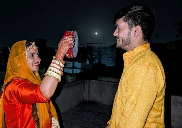 Fast kept for wedding, broken by sight of moon