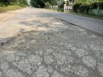 The road leading to the industrial area has potholes at every step, yet the authorities are not taking any action.