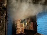 Fire broke out in a warehouse due to a spark from a firecracker, goods worth thousands of rupees were destroyed.