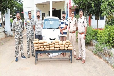 नगरनार में पकड़ाया 46 किलो गांजा (photo source- Patrika)