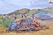 Barmer police burn narcotics