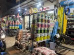 Shopkeepers spread their goods on the streets during the festival, disrupting traffic.