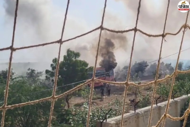 Jaisalmer bus fire video