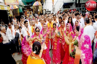 Watch Video : पाली में अजमीढ़ महाराजा का गूंजा जयकारा, युवाओं ने किया नृत्य