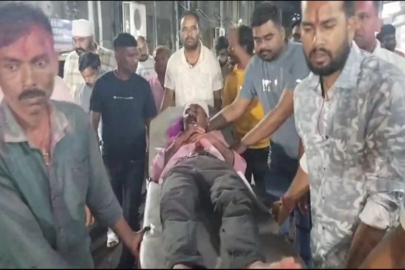Congress leader beaten