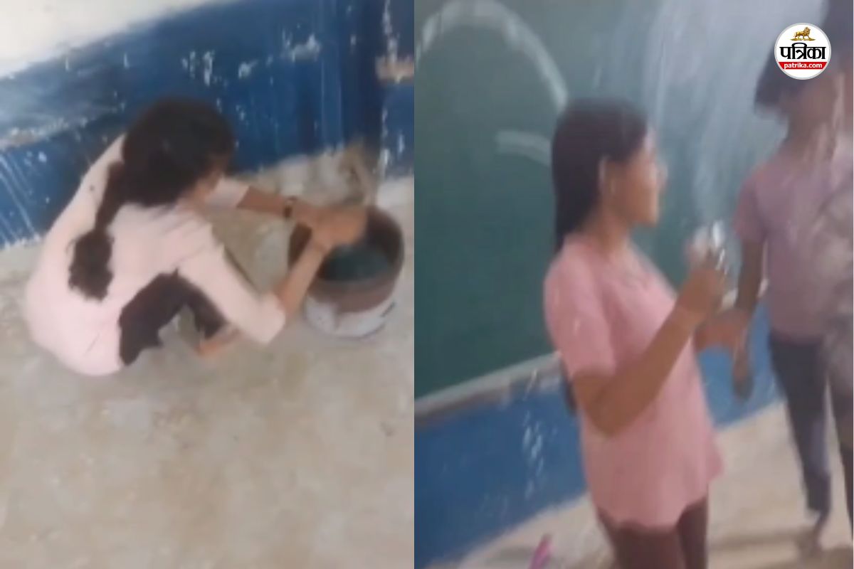 स्वामी आत्मानंद स्कूल में छात्राओं को रंगाई-पुताई करवा रहे शिक्षक, VIDEO हुआ वायरल, कलेक्टर ने दिए जांच के आदेश