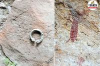 मध्य पाषाण कालीन युग (लगभग 10 हजार वर्ष पूर्व ) के शैल (फोटो सोर्स- पत्रिका)