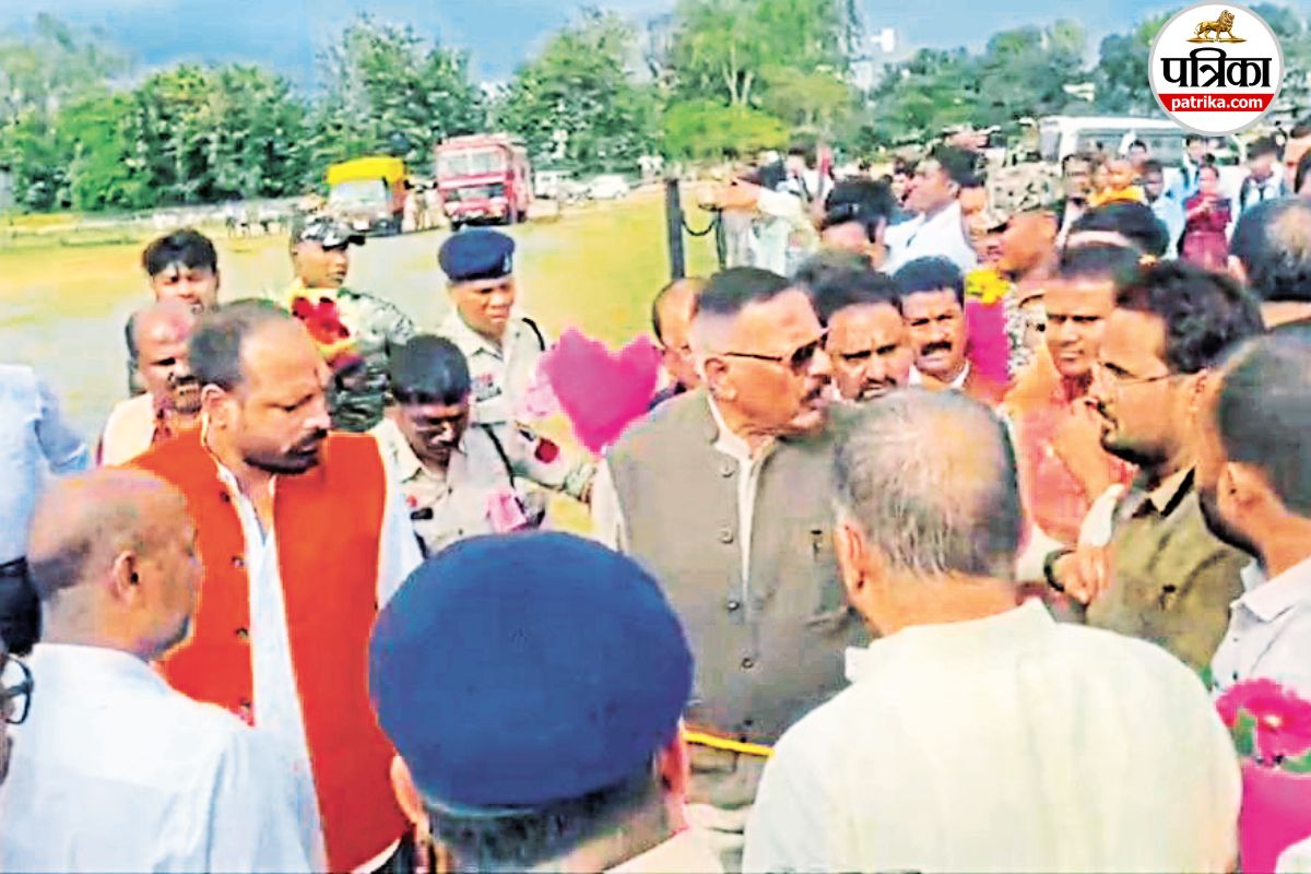 भाजपा कार्यकर्ताओं का हंगामा (फोटो सोर्स- पत्रिका)