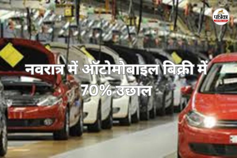 नवरात्र में ऑटोमोबाइल बिक्री में 70% उछाल(photo-patrika)
