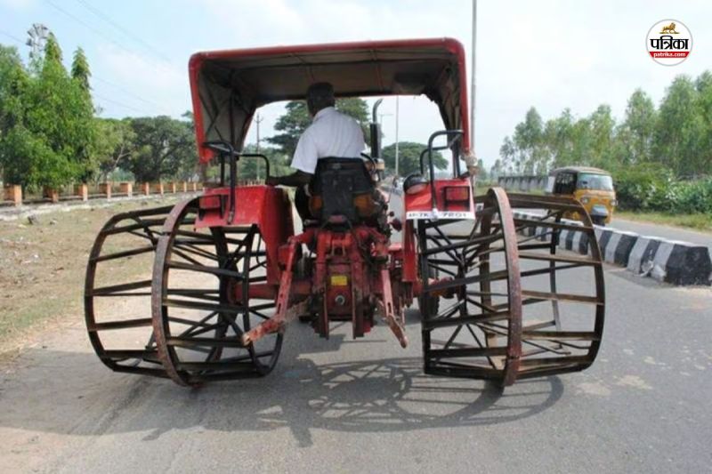 ‘पिंजरा पहिया’ वाले ट्रैक्टर (फोटो सोर्स- पत्रिका)