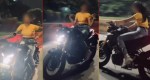 Girl in Indore performs dangerous stunts while riding a bike
