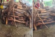 Heavy rain start during funeral