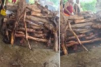 Heavy rain start during funeral