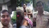 महिला के साथ छेड़छाड़ करने वाला कांस्टेबल (फोटो सोर्स- 'X' कानपुर वीडियो ग्रैब)