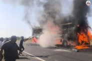 Jaisalmer Bus Fire Update 22 death process of handing over bodies to their families has start People are protesting for adequate compensation