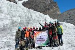 MP Foundation Day poster hoisted on Meerathang Glacier