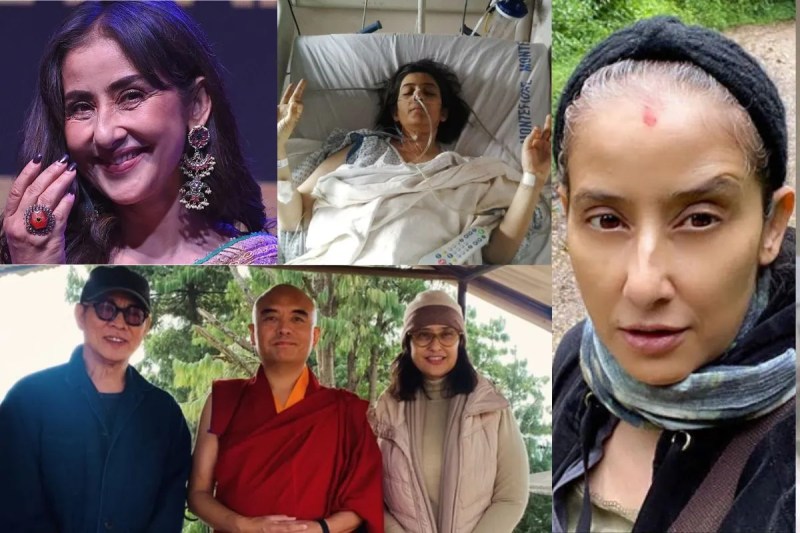 Manisha Koirala visited Tibetan buddhist mingyur