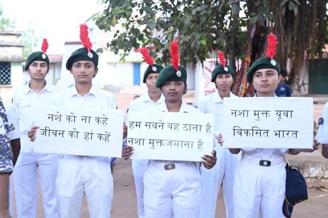 Naval unit NCC organised a rally for drug-free India.