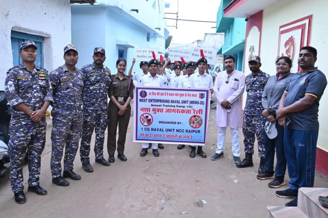 Naval unit NCC organised a rally for drug-free India.