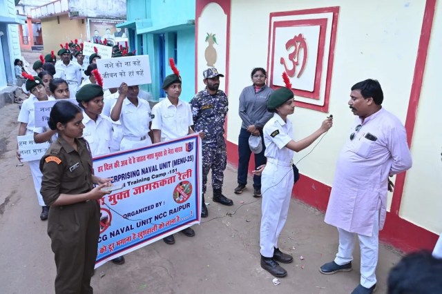 Naval unit NCC organised a rally for drug-free India.