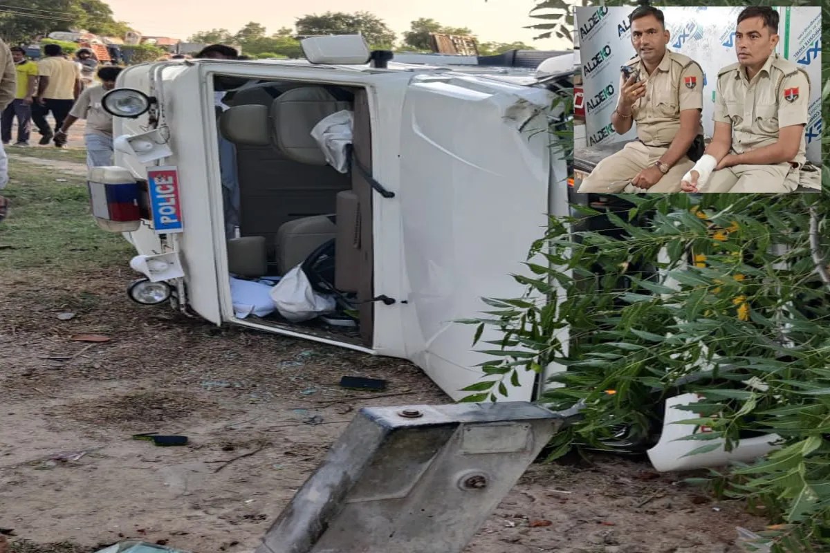 Police jeep accident