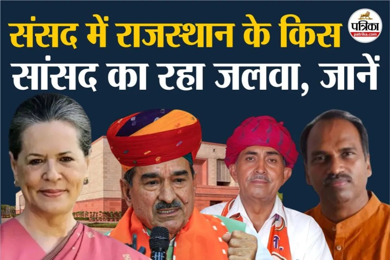 Parliament monsoon session Rajasthan Madan Rathore dominated He topped 57 questions Sonia Gandhi failed