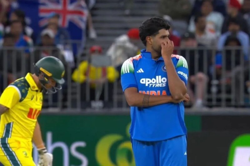 harshit rana performace at perth match