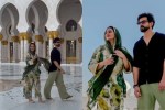 sonakshi sinha and zaheer Iqbal visit Abu Dhabi Grand Mosque