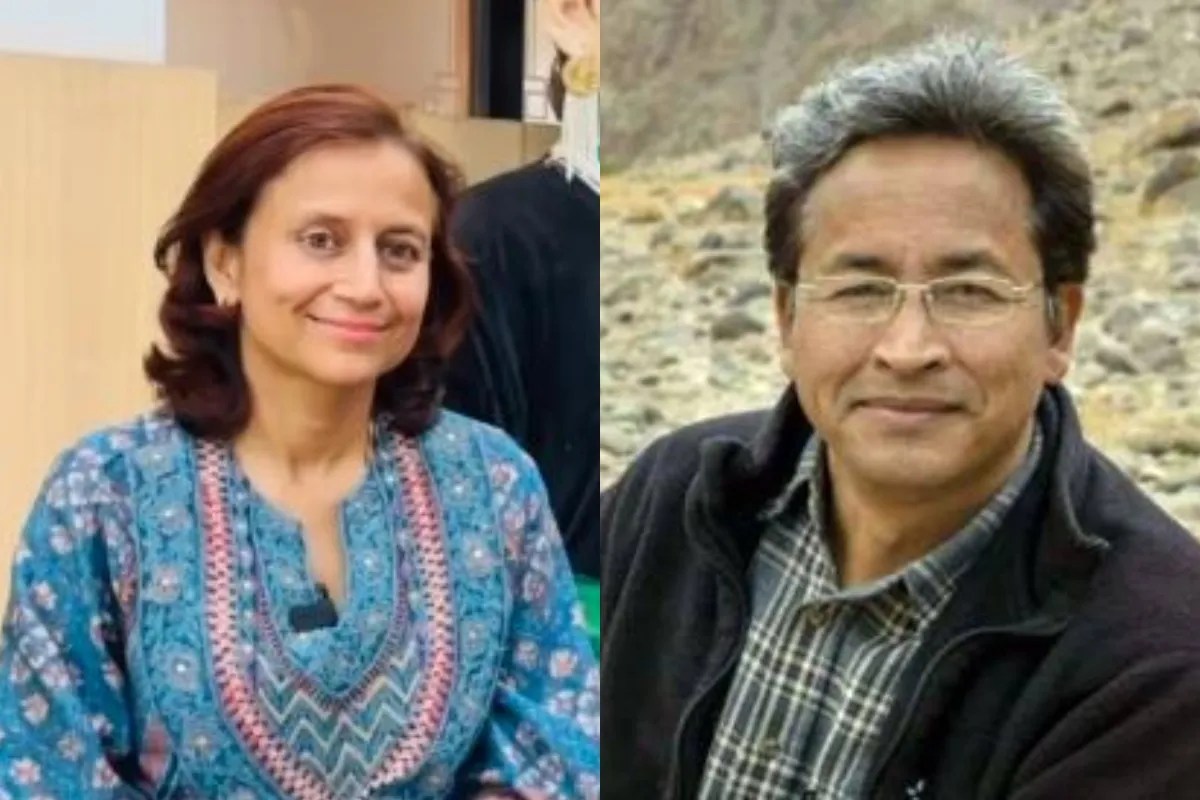 Sonam Wangchuk and his wife