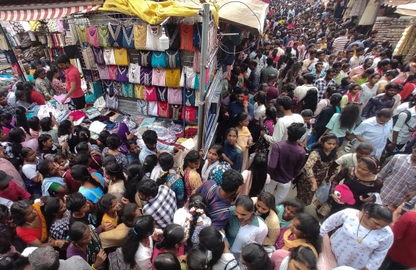 T. Nagar diwali shopping crowd