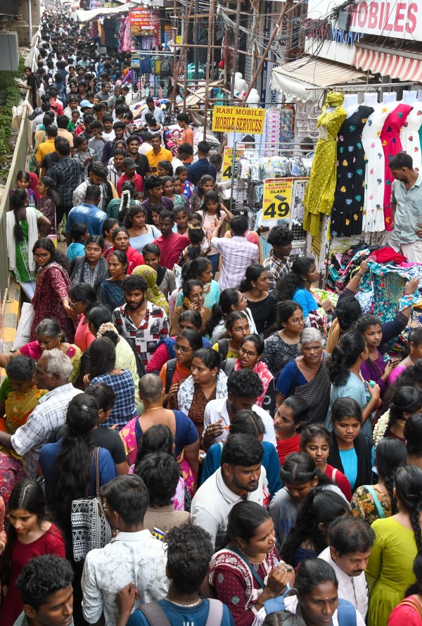 T. Nagar diwali shopping crowd