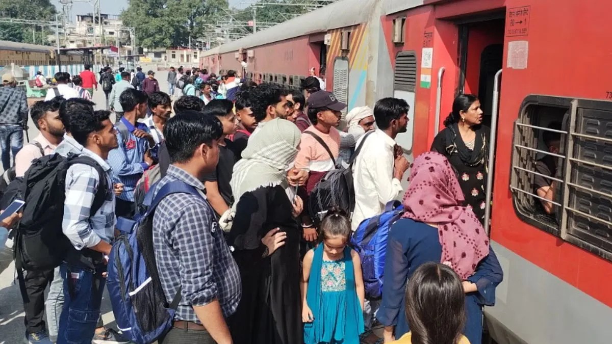 Trains are running packed during the festive season and air travel has become costlier by up to 60%.