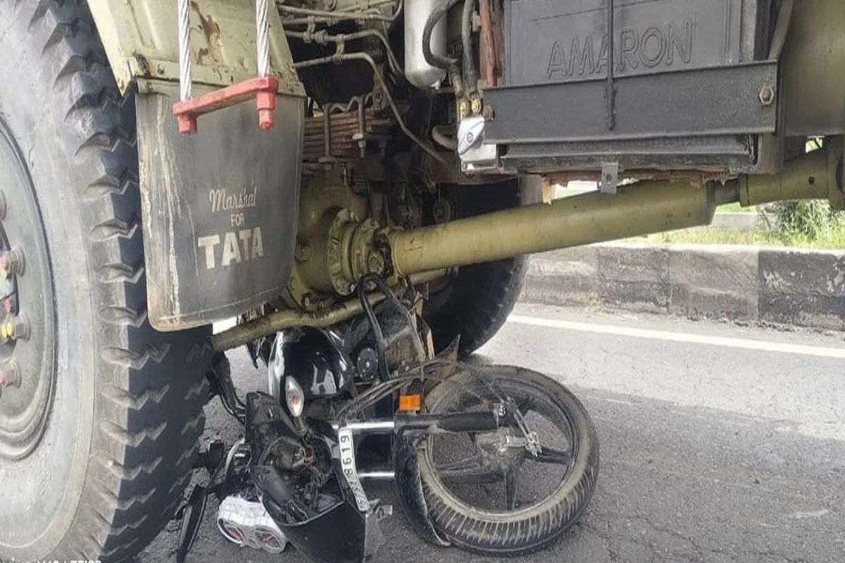 Truck Bike Accident in Pali