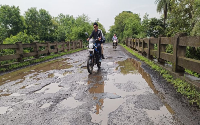 Shameless system... you will have to walk in potholes and also pay toll.