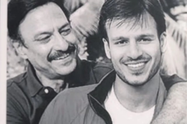 Vivek Oberoi Photo with Father Suresh Oberoi