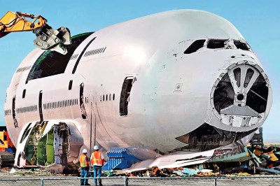 airplane dismantling unit