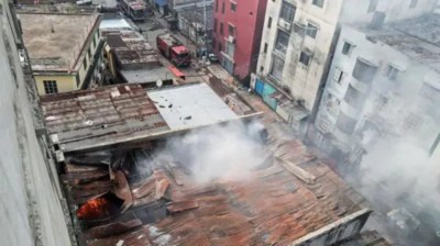 Fire in Bangladesh factory and warehouse