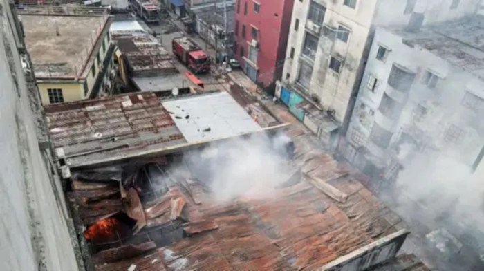 Fire in Bangladesh factory and warehouse
